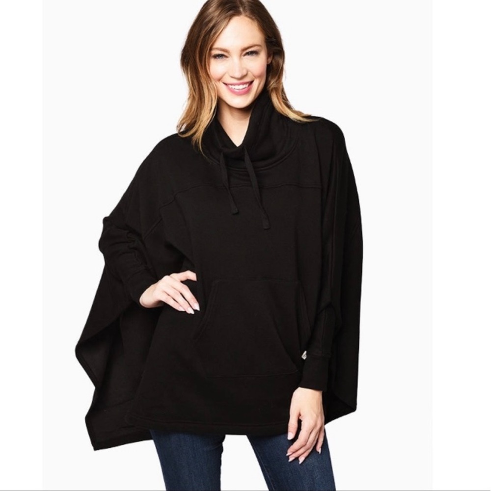 UGG Charlynne Black Poncho Sweatshirt